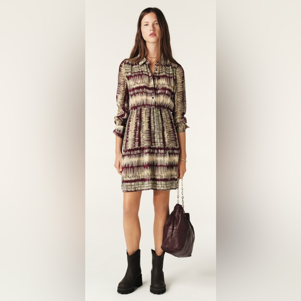 Ba&sh Apoldie Short Printed Dress in size small (size 1)